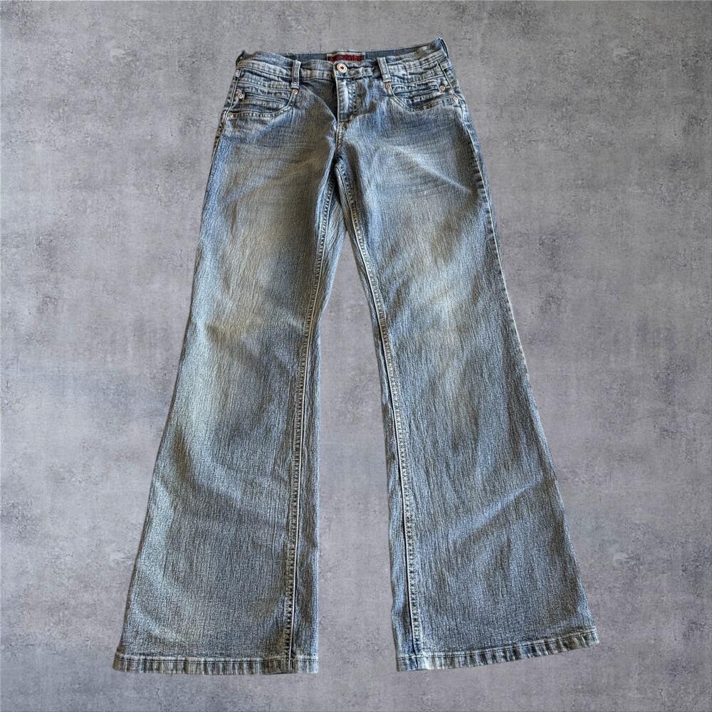 Vtg Z. Cavaricci Jeans 14 Girls Jr. Y2K Low Rise Bootcut Flare Petite XS 26x27